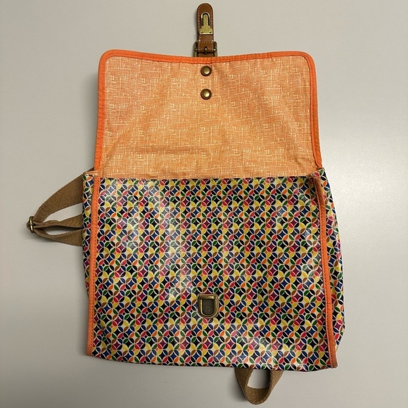 FOSSIL KEYPER CROSSBODY PURSE MULTICOLOR GEOMETRIC BAG ADJUSTABLE SHOULDER STRA… - Picture 3 of 6